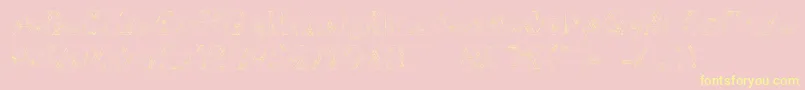 IsoHandmade Font – Yellow Fonts on Pink Background