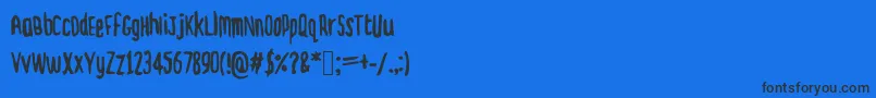 Шрифт Dickie – чёрные шрифты на синем фоне