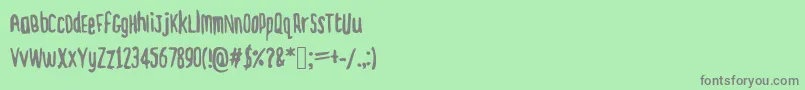 Więcej informacji o czcionce Dickie Czcionka Dickie – szare czcionki na zielonym tle