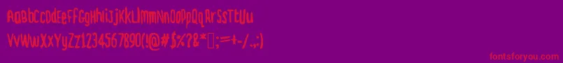 Dickie Font – Red Fonts on Purple Background