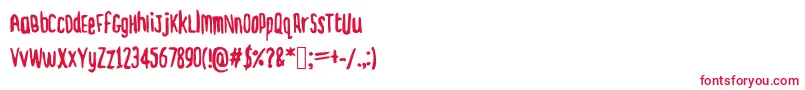 Dickie Font – Red Fonts on White Background