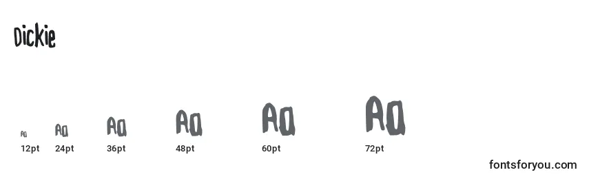 Dickie Font Sizes