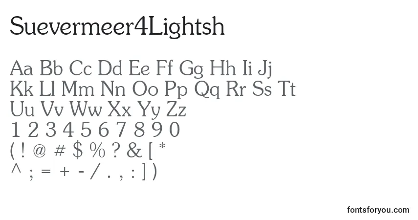 A fonte Suevermeer4Lightsh – alfabeto, números, caracteres especiais