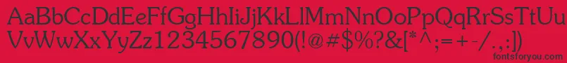 Suevermeer4Lightsh Font – Black Fonts on Red Background