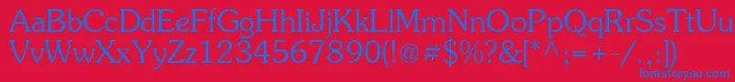 Suevermeer4Lightsh Font – Blue Fonts on Red Background