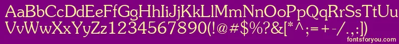 More about Suevermeer4Lightsh Font Suevermeer4Lightsh Font – Yellow Fonts on Purple Background