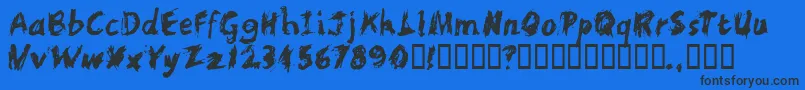 Scratchl Font – Black Fonts on Blue Background
