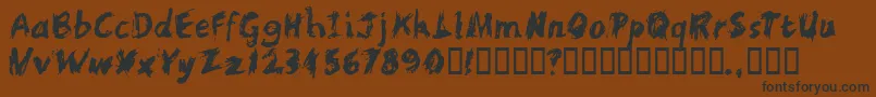 Scratchl Font – Black Fonts on Brown Background