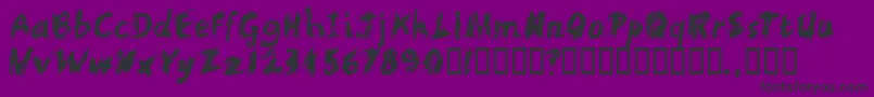 Scratchl Font – Black Fonts on Purple Background