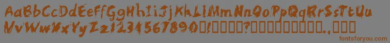Scratchl Font – Brown Fonts on Gray Background