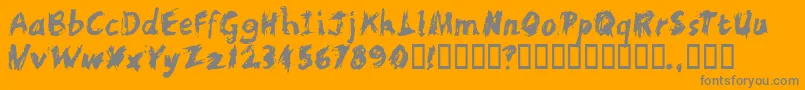 Scratchl Font – Gray Fonts on Orange Background