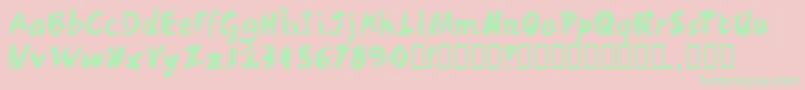 Scratchl Font – Green Fonts on Pink Background