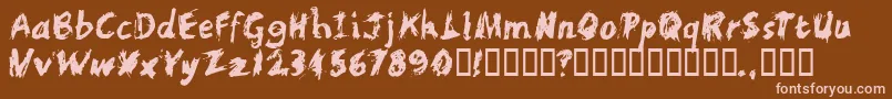 Scratchl Font – Pink Fonts on Brown Background