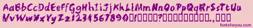 Scratchl Font – Purple Fonts on Pink Background