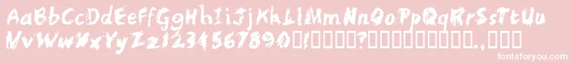 Scratchl Font – White Fonts on Pink Background
