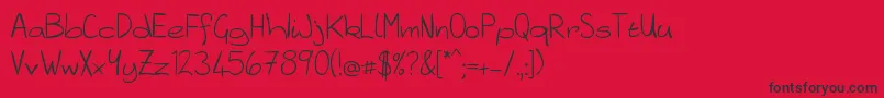 Platly Font – Black Fonts on Red Background