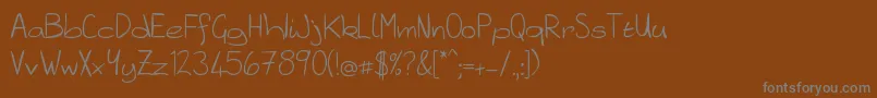フォントPlatly – 茶色の背景に灰色の文字