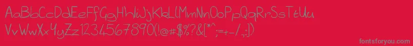 Platly-Schriftart – Graue Schriften auf rotem Hintergrund