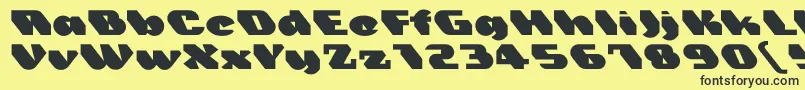 Trez Font – Black Fonts on Yellow Background