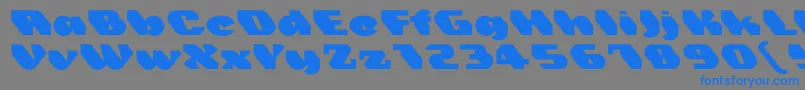 フォントTrez – 灰色の背景に青い文字