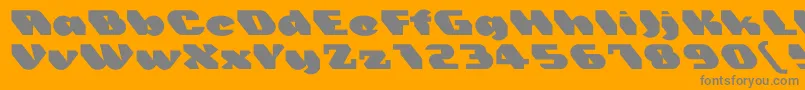 Trez-Schriftart – Graue Schriften auf orangefarbenem Hintergrund