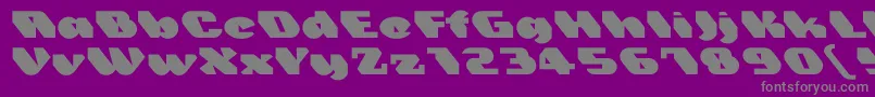 Trez-Schriftart – Graue Schriften auf violettem Hintergrund