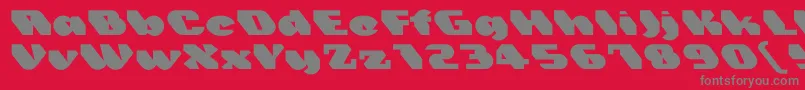 Police Trez – polices grises sur fond rouge