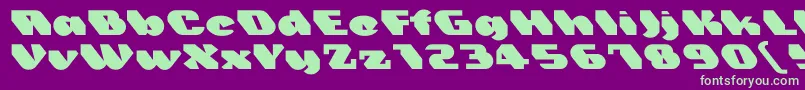 Trez Font – Green Fonts on Purple Background