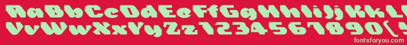 Trez Font – Green Fonts on Red Background