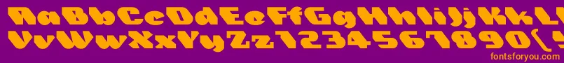 fuente Trez – Fuentes Naranjas Sobre Fondo Morado