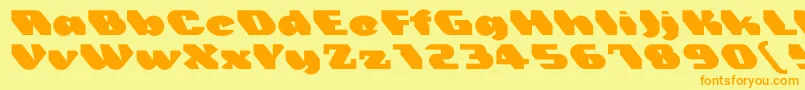 Czcionka Trez – pomarańczowe czcionki na żółtym tle
