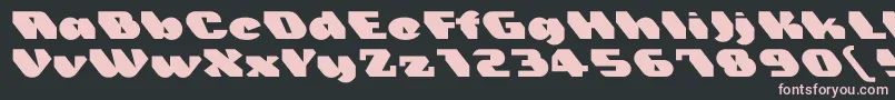 Fonte Trez – fontes rosa em um fundo preto