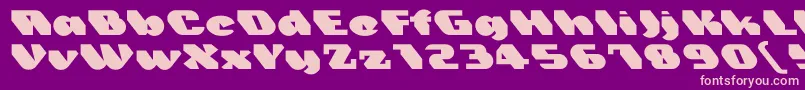 Police Trez – polices roses sur fond violet