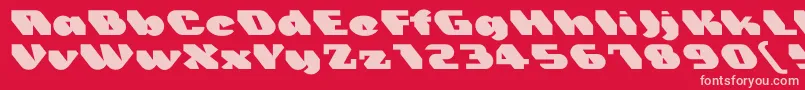 Trez Font – Pink Fonts on Red Background