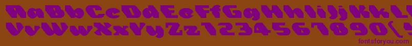 Czcionka Trez – fioletowe czcionki na brązowym tle
