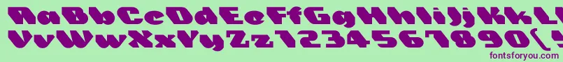 Fonte Trez – fontes roxas em um fundo verde