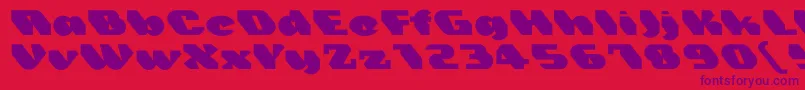 Police Trez – polices violettes sur fond rouge