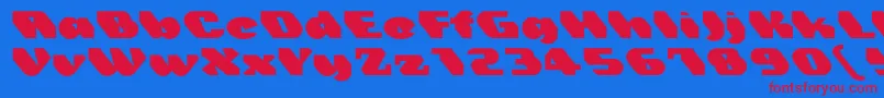 フォントTrez – 赤い文字の青い背景