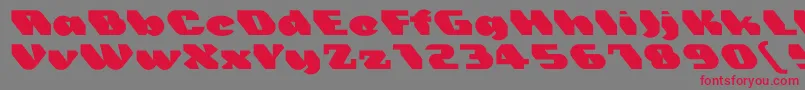 Trez Font – Red Fonts on Gray Background