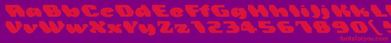 Шрифт Trez – красные шрифты на фиолетовом фоне