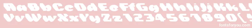 Trez-Schriftart – Weiße Schriften auf rosa Hintergrund