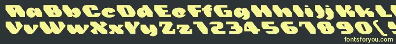 Trez-fontti – keltaiset fontit mustalla taustalla
