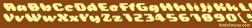 Trez Font – Yellow Fonts on Brown Background