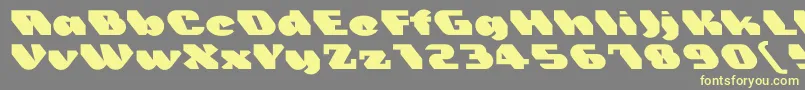 Fonte Trez – fontes amarelas em um fundo cinza