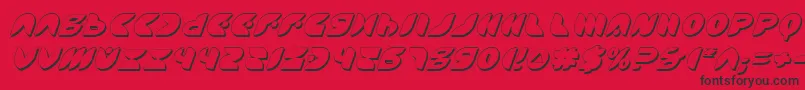 PuffAngelShadowItalic Font – Black Fonts on Red Background