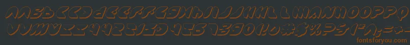 PuffAngelShadowItalic-Schriftart – Braune Schriften auf schwarzem Hintergrund