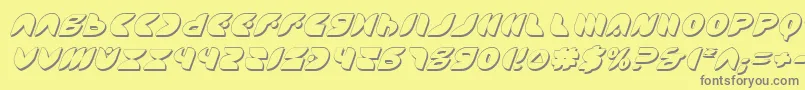 PuffAngelShadowItalic Font – Gray Fonts on Yellow Background