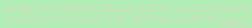 PuffAngelShadowItalic Font – Pink Fonts on Green Background