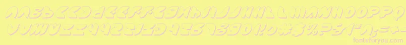 PuffAngelShadowItalic Font – Pink Fonts on Yellow Background