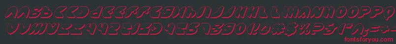 PuffAngelShadowItalic Font – Red Fonts on Black Background
